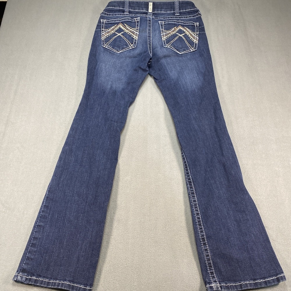 Ariat Womens Jeans Embroidered Pockets 30R (US 10-12) Medium Dark Wash Western - Picture 8 of 9
